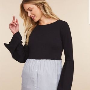 Babydoll Bell Sleeve Maternity Top